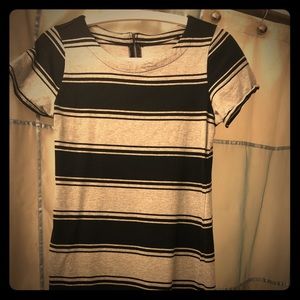 Striped short sleeved dress